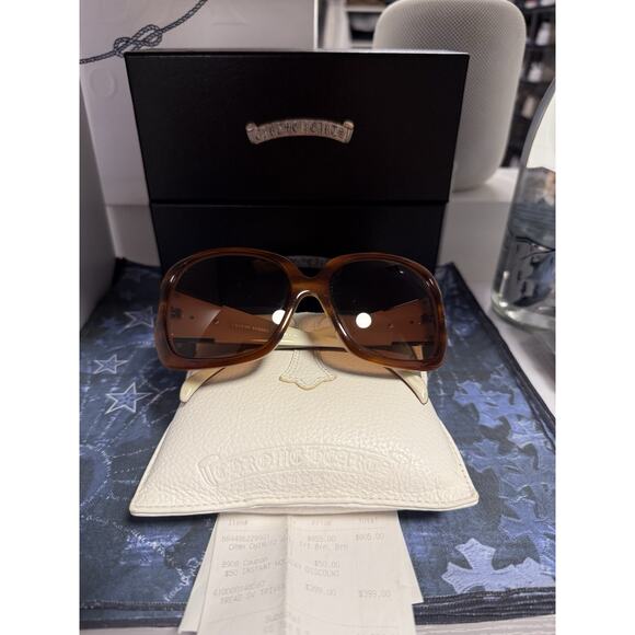 Chrome Hearts CHINUTZ RL Sunglasses Tortoise Brown Cross w/ Receipt main image 4